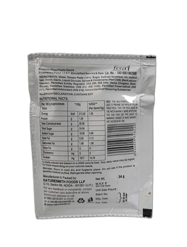 Image of NATURESMITH POUCH PIZZA PASTA SAUCE-10Rs | 12 PCS OF 34g PIZZA PASTA SAUCE POUCH |