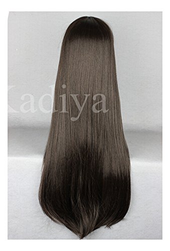Kadiya Women Girl Fashion Long Straight Dark Brown Cosplay Wigs #TOP4