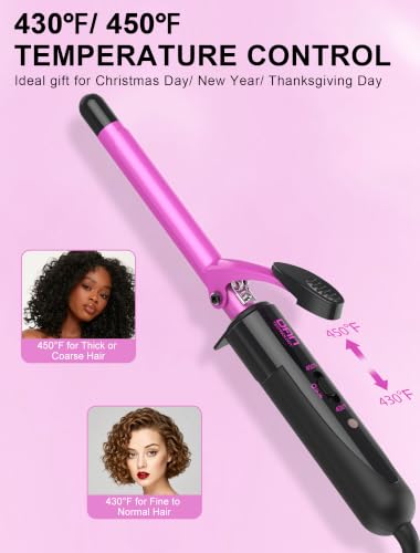Image of 5 /8 Inch Ceramic Small Curling Iron for Short Hair, 16mm Small Curling Wand