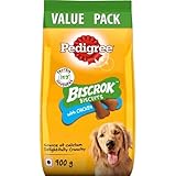 Pedigree Biscrok Biscuits (Above 4 Months) Dog Treats, Chicken Flavour, 900 g, Source of Calcium, Goodness of 15% Protein