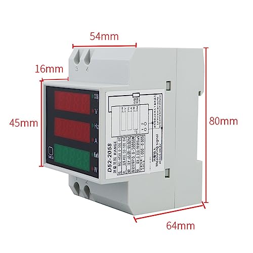 Wattmètre Din Rail AC 80-300V compteur de consommation électrique multifonction