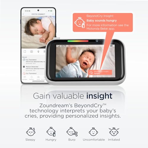 Motorola Nursery PIP1710 Connect Wi-Fi Baby Monitor with AI Cry Detection & 5" Parent Unit — view 2