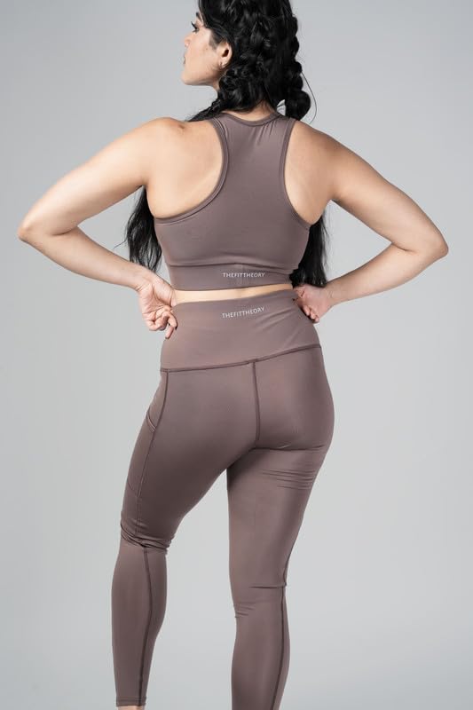 Image of Gym Wear Co-ord Set for Women Stretchable Top & Leggings for Women's & Girls Suitable for Yoga Jogging & Gym Western Coord Set