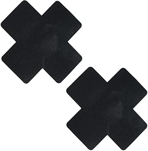 Shop Delfina Rave Pasties - Nipple Covers for Festivals (Black X)