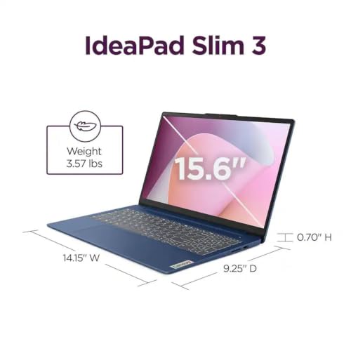 Image of Lenovo IdeaPad Slim 3 • 15.6 inch FHD Business Laptop • AMD Ryzen 5 • 8GB RAM DDR5 • 256GB SSD • 2026 Edition • Copilot AI • Windows 11