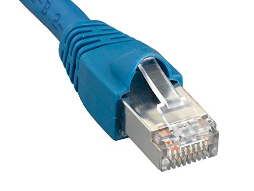 Cable Leader Cat6a 600 MHz Shielded Ethernet Azul 75 ft miniatura 2