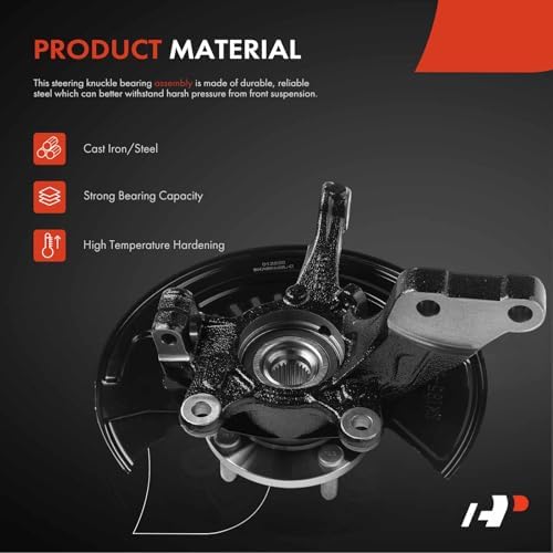 A-Premium Front Left Steering Knuckle & Wheel Bearing Hub Assembly — 사진 4
