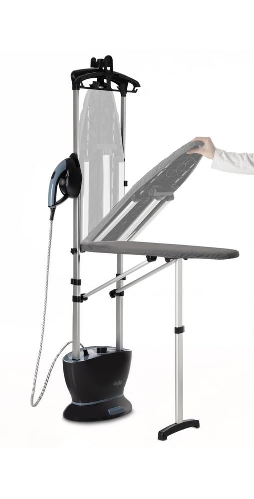 2-in-1 Dampfglätter mit Bügeltisch – All-in-One Gerät 2400W, 4 bar, 50 g/min – Vertikales & Horizontales Glätten für Kleidung und Heimtextilien