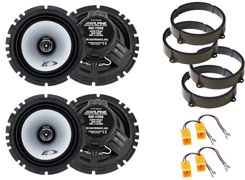 Wattage : 220.0 watts Kit 4 Casse Alpine SXE-1725S coassiali per Alfa 147/159 da 165mm con 2 Supporti Anteriori, 2 Posteriori e 4 Connettori