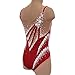 Kmarouse Women's Sparkling Rhythmic Gymnastics Leotard, Girl's Sleeveless Breathable Competition Gymnastics Suit(4X-Large)