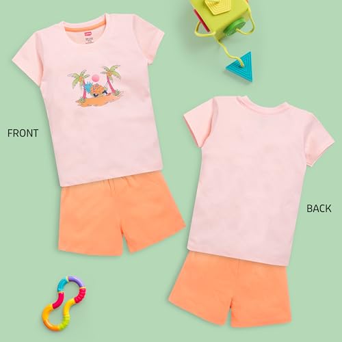 Image of LuvLap Baby Boys Regular Fit 100% Cotton Half Sleeves Boys T-Shirts and & Shorts Set Pack of 3