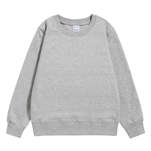 Girls Oversized Crewneck Sweatshirts Toddler Kids Boys Fashion Solid Color Pullover Tops Casual Sweater Clothes2