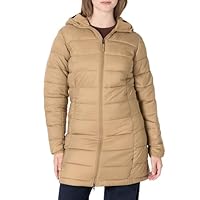 Amazon Essentials Women's Lightweight Water-Resistant Packable Hooded Puffer Coat (Available in Plus Size), Mushroom Brown, M