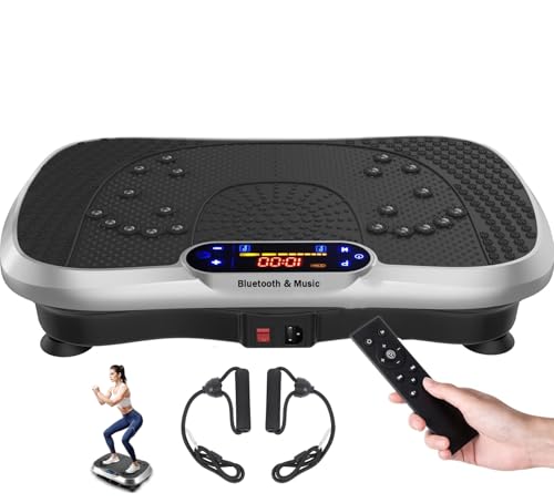 Vibration Plate Exercise Machine Vibration Platform for Weight Loss Vibration Fitness Trainer for Home Use Balance Training Leg Arm Core Workout MAX 400 Lbs Capacity