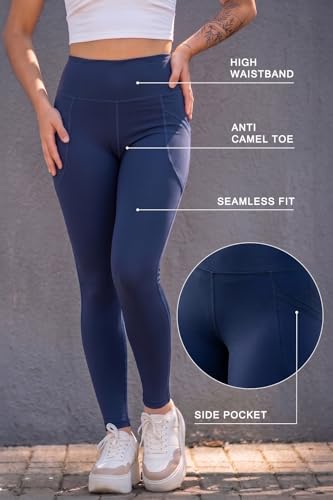 Image of JUNEBERRY Women's Solid Spandex Skinny Fit Activewear Legging | Stretchy, Lightweight & Comfortable for Gym Colors: Black, Navy, Light Grey, Sage, Cocoa, Wine, Mauve.