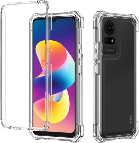 Eaglecell - for TCL 50 LE TCL K24 (T434D/T434W) TCL K23 - Full Cover Shockproof Protective Phone Case - Clear