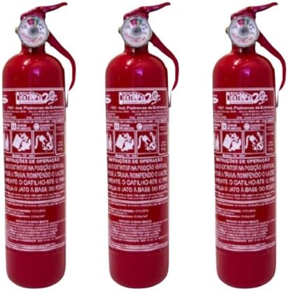 Kit 3 Unidades Extintor Automotivo 1kg Abc Fino - Universal 5 Ano...