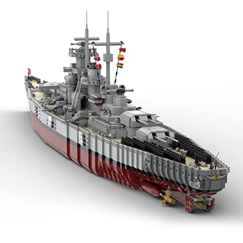 YYSS WW2 Dynamisches Bismarck Cruiser Schlachtschiff Bausteine, 9566 Teile Schiff Spielzeug Spielset entworfen von… – Bild 3