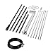 FMUSER GP100 FM Transmitter Antenna Outdoor, 1/4 Wave Professional GP Antenna for 87-108mhz 0.5w-100w FM Broadcast Transmitter, Waterproof FM Antenna with 26FT TNC/BNC Cable
