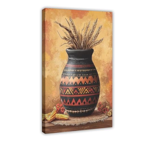Poster Tarahumara Pottery illustration sur toile 30x45 cm pour déco chambre et bureau