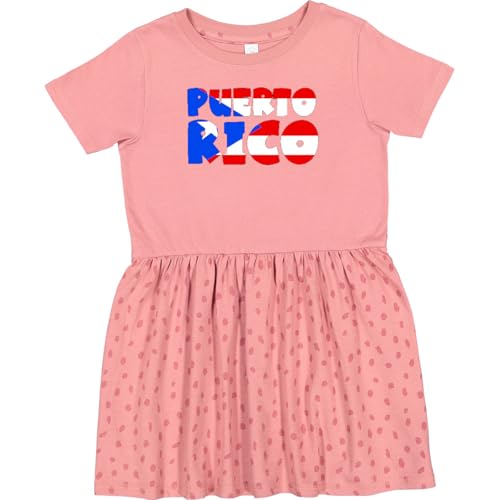 inktastic Puerto Rico Flag in Text Toddler Dress