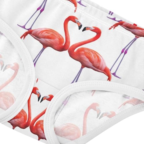 Pink Flamingos Hearts White Toddlers Underwear Floral 2t Cotton Panties for Girl Personalized Kids Undies Briefs4