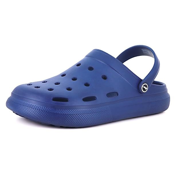 FLITE Clogs for Men | Lightweight & Comfortable Slip-On Sandals | Soft Cushioned Sole | Water-Resistant & Durable Footwear (Blue, UK Footwear Size System, Adult, Men, Numeric, Medium, 9)