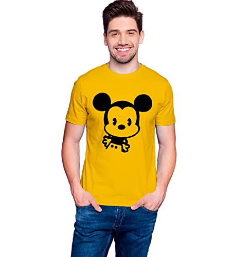 Image of Hangout Hub HH116 Men Women Cotton Regular Fit Mickey Minnie Printed Matching Combo T-Shirts for Couples