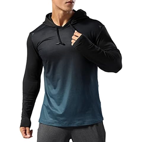 Muscle Alive Hombre Forrado térmico Sudadera con Capucha atlética Cover