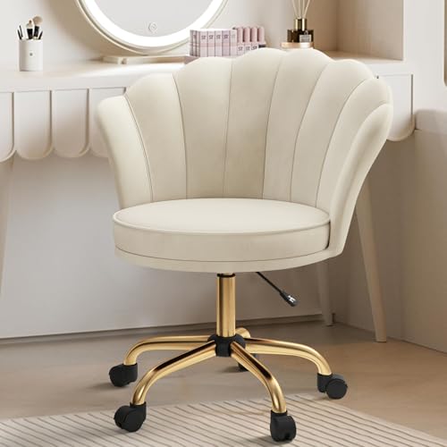 Aivermeil Office Chair, Vanity Swivel Chair, Petal Backrest,Adjustable Height, for Home Office,...