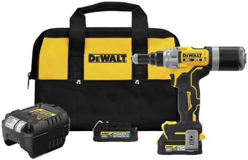 DEWALT 20V MAX XR Cordless Rivet Tool, 1/4", Battery and Charger ...