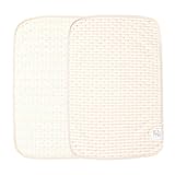 [MOMSMENU] 防水 おねしょシーツ ベビー おむつ替えシート 滑り止め オーガニックコットン こども用 おむつかえシート 洗濯可 持ち運びサイズ 50x70cm 2枚セット