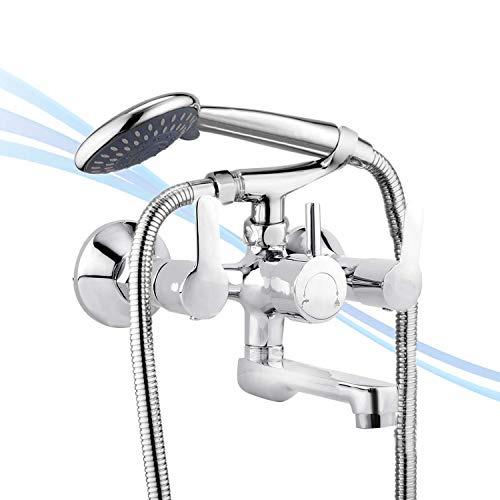 Adeptt Spa-Series Elba Tap Mixer With Handheld Shower (Silver)