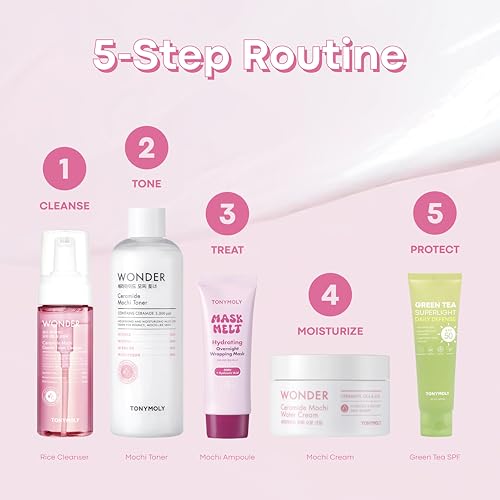 Image of TONYMOLY Mochi Milky Toner - Hydrating Korean Milky Toner for Face, Ceramide Barrier Repair, Hyaluronic Acid & Cica - Soothing Toner for Dry & Sensitive Skin, Glass Skin - 300ml