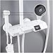 Shower Faucet Bathroom Rain Shower Faucet Set with Digital Display Rain Shower Column Bidet Faucet(Whiteabsb)