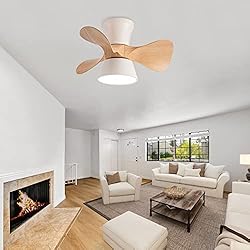 Lampara Ventilador Para Niños ycwdcz Pequeño Niños Ventilador De Techo Con Luz Y Mando A Distancia LED Luz 3 Colores Motor DC Reversible 6 Velocidades Con Temporizador APP Para Dormitorio Salón Lampara Ventilador Techo