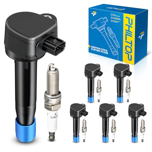 Image of PHILTOP Ignition Coil UF603 & Iridium Spark Plugs Fit for Honda Odyssey | Odyssey 2008-2017, Accord 2008-2012, Acura TL 2009-2014, Accord Crosstour 2010-2011, Crosstour, Acura TSX 2010-2014, UF603