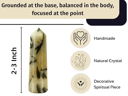 Image of Crystal Heaven Certified Green Tourmaline In Quartz Tower Obelisk Point For Chakra, Healing And Balancing - Aaa Grade Original Certified Gemstone Agate For Reiki Meditation Yoga Spiritual (2-3 Inches)