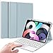 Produktbild Fintie Tastatur Hülle für iPad Air 5. Generation 2022 / iPad Air 4. Generation 2020, iPad Air 10.9 mit magnetisch Abnehmbarer Deutscher Tastatur und Touchpad Keyboard mit QWERTZ Layout, Eisblau