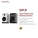 FiiO SP3 Powered HiFi Active Desktop Speakers - 80W Stereo Computer Speakers and Home Music Sound System with AUX Audio/RCA, 2-Way (Black)