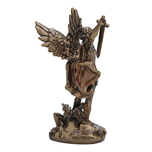 Estatua Resina San Miguel Arcángel 3.35 pulgadas miniatura 4