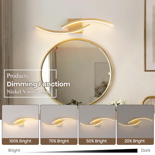 Image of 23.62 inch Vanity Light for Bathroom Lighting Fixtures Over Mirror Dimmable 5CCT Vanity Lighting Fixture Modern Bathroom Vanity Light Modern Wall lamp