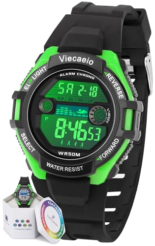 kids digital watch for boys girls waterproof led colorful lights sports watch suitable for 5-17 years old teenagers with gift box