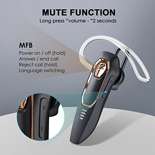 Micool Trucker Audífono Bluetooth In Ear Gold miniatura 4