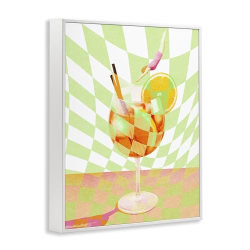 Poster rétro Lil 'Rue Stupell Industries cadre blanc 50x40 cm