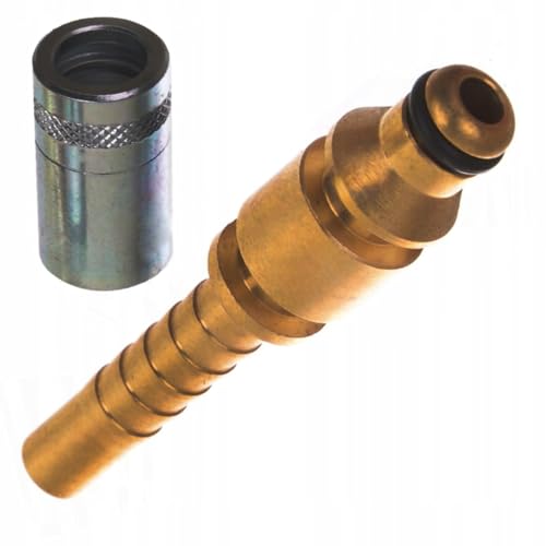 Rosfix Raccord Rapide DN6 avec Douille – Embout à Sertir pour Tuyau 6 mm | Acier Résistant | compatible avec nettoyeur haute pression Nilfisk, Stihl, Husqvarna