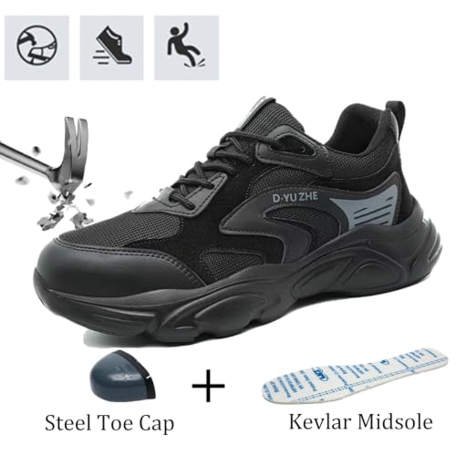 Image of Nutropa Steel Toe Boots for Men, Lightweight Safety Work Shoes, Comfortable Breathable Composite Toe Boots Slip-Resistant Indestructible Shoes