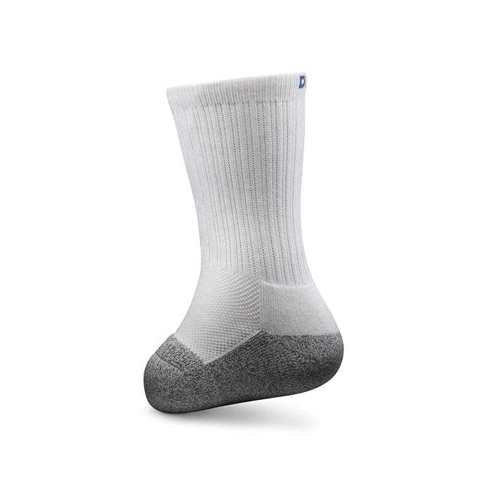 Dr. Comfort Transmet Unisex Crew Socks for Partial Foot Amputation, with Fiber Padding in Heel and Forefoot - Large, White2
