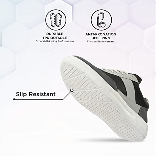 Image of Centrino Canvas Shoes for Men Sneakers | Casual Shoes for Man Stylish | Lightweight Lace-Up Design with Cushioned Insole | Breathable Comfortable Walking Shoes | Anti-Skid Sole | Mens Sneaker Shoes (3211)