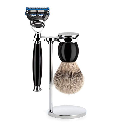Kit rasage Mühle Sophist résine noire anti-irritations pour peau sensible